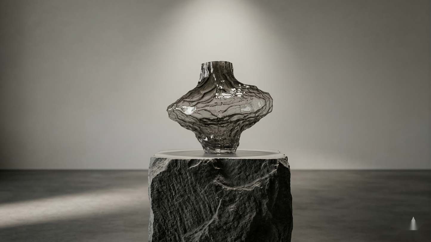 Rhapsody Smoky Glass Vase