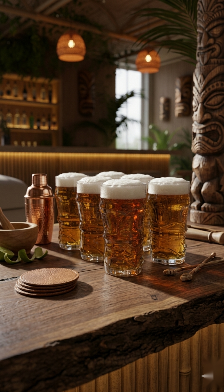 Tiki Highball Glasses set