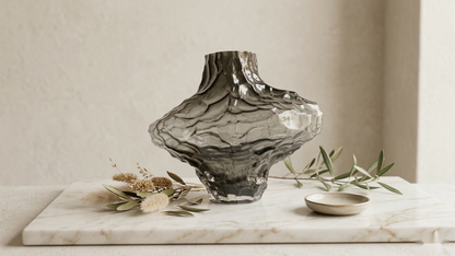 Rhapsody Smoky Glass Vase