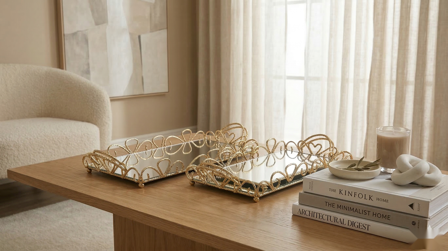 Versailles Mirror Tray Set