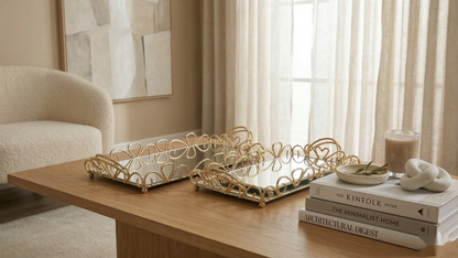 Versailles Mirror Tray Set