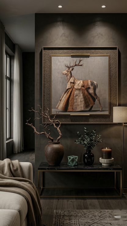 The Stag in Suede Wall Art