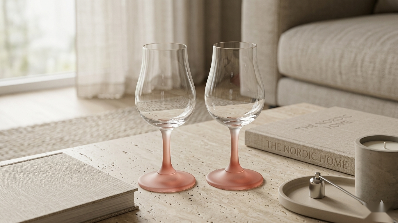 Pink Mist Cordial Glass Set