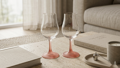 Pink Mist Cordial Glass Set