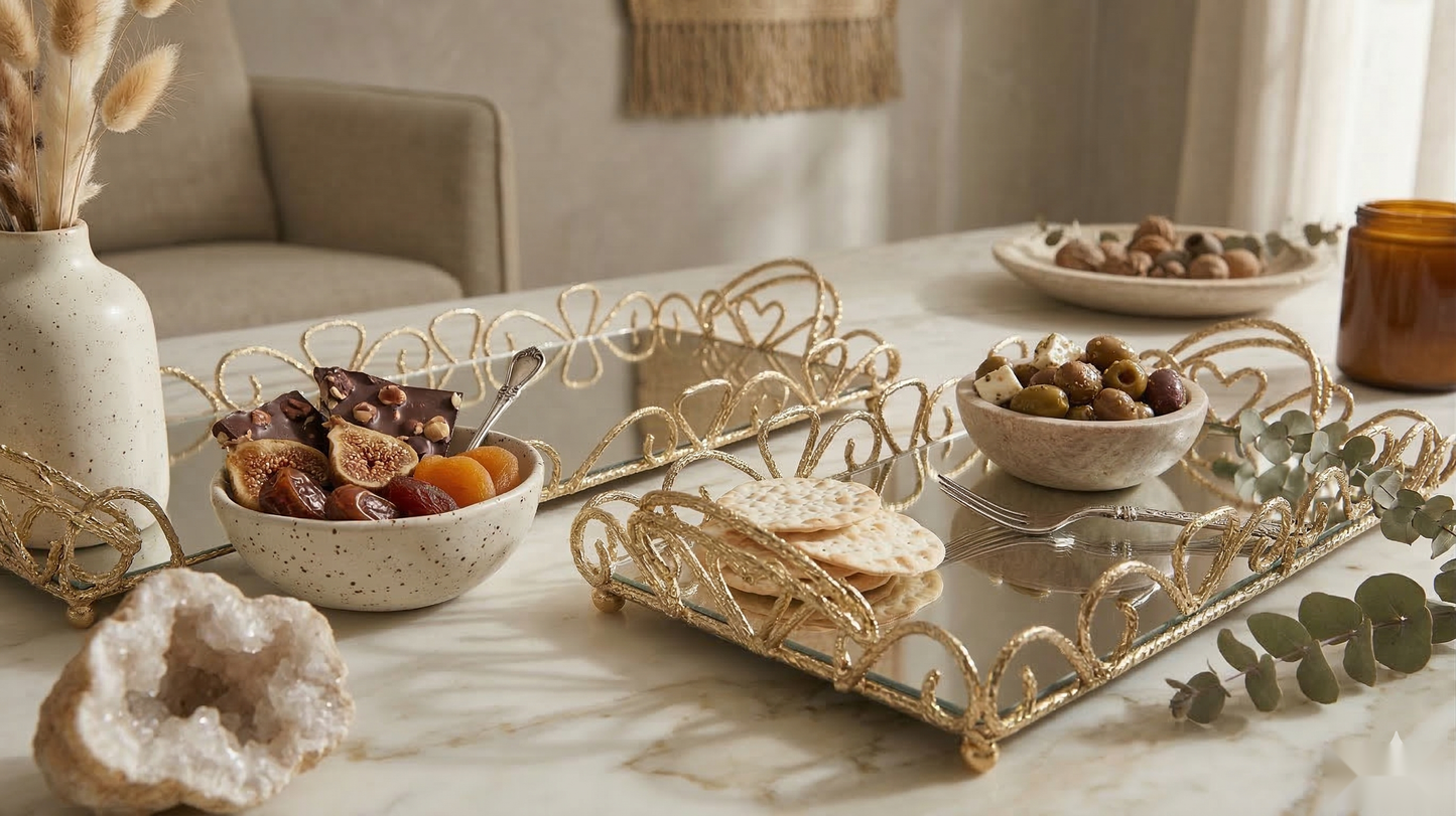 Versailles Mirror Tray Set