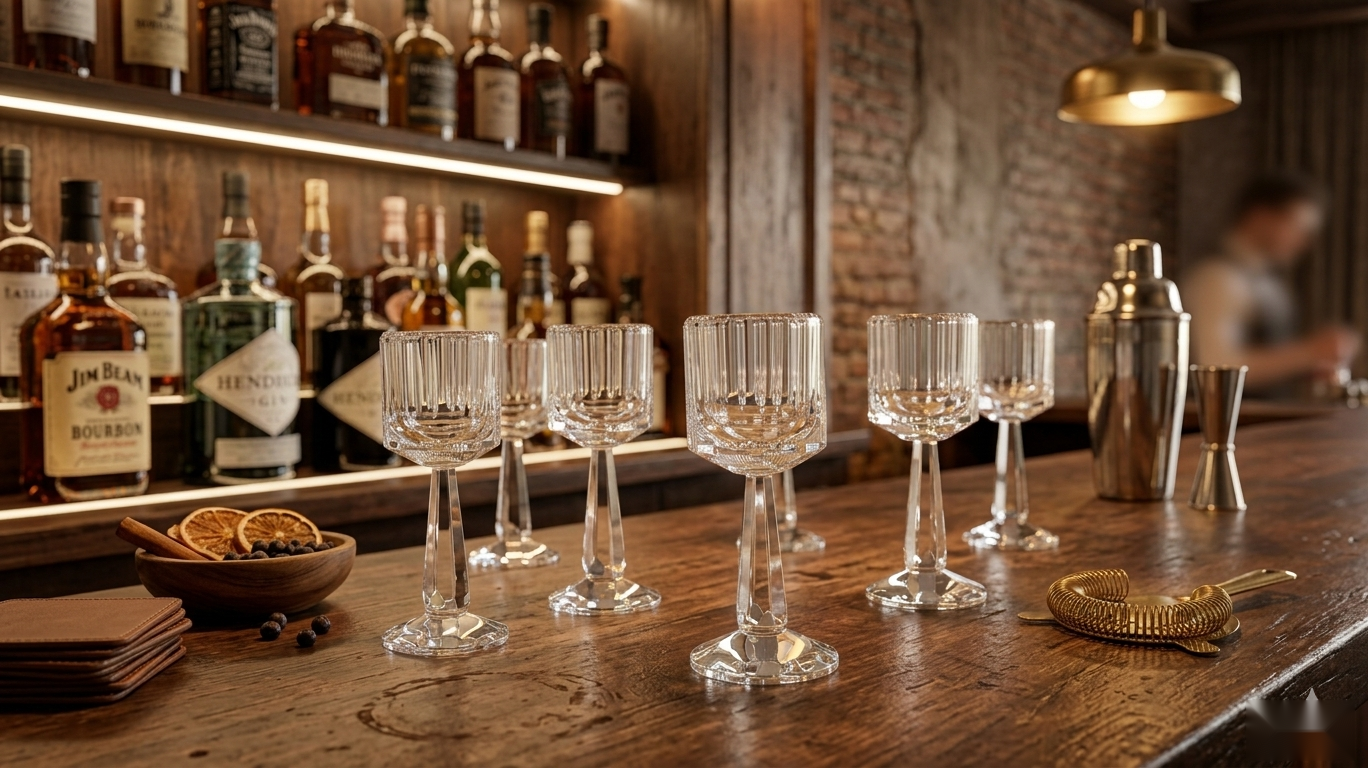 Empire Fluted short Stemware Set