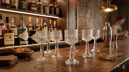 Empire Fluted short Stemware Set
