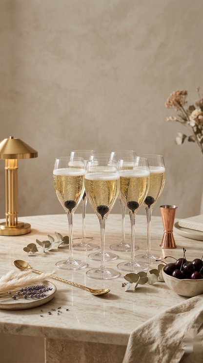 Silhouette Toasting Flutes