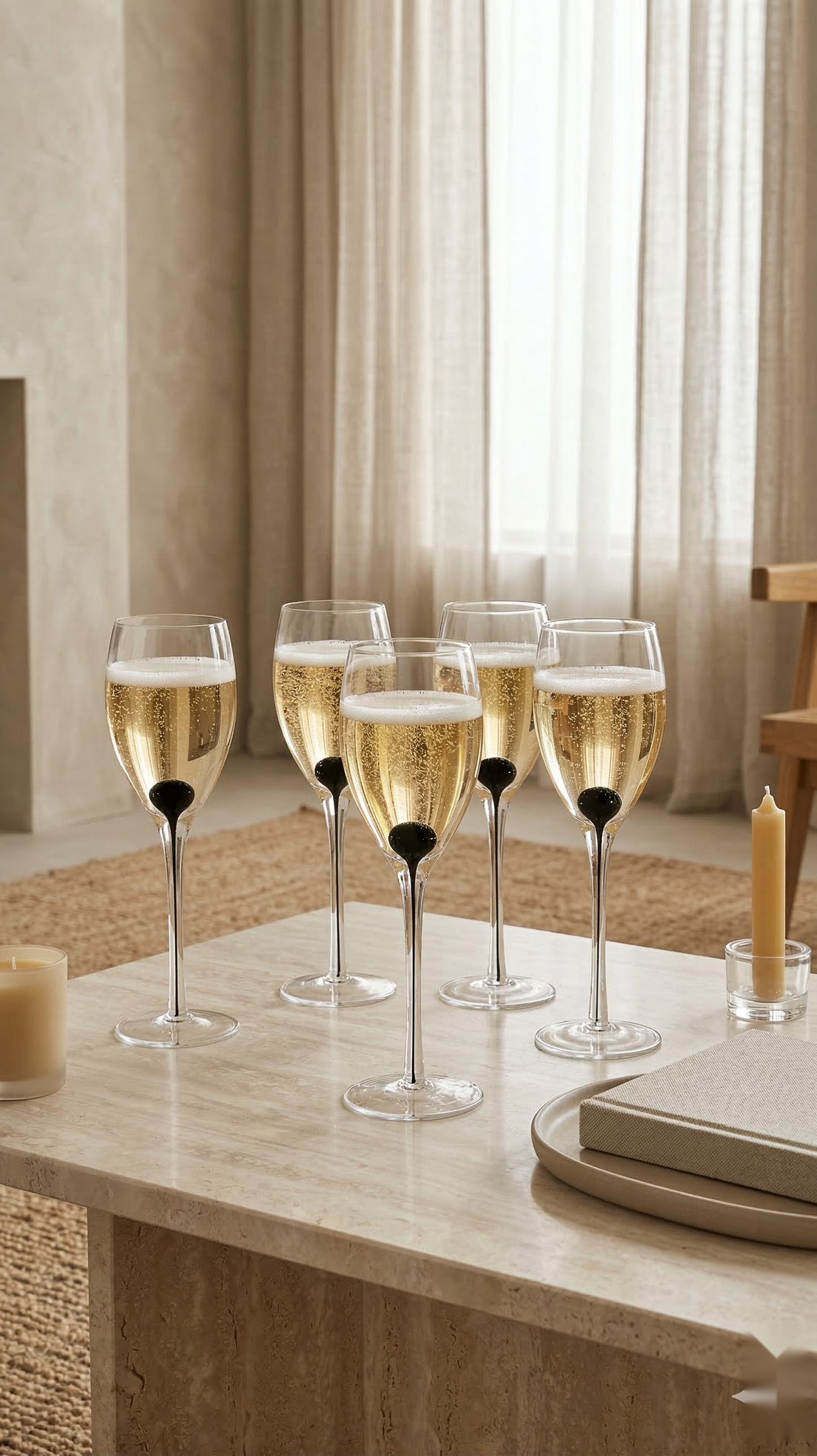 Silhouette Toasting Flutes
