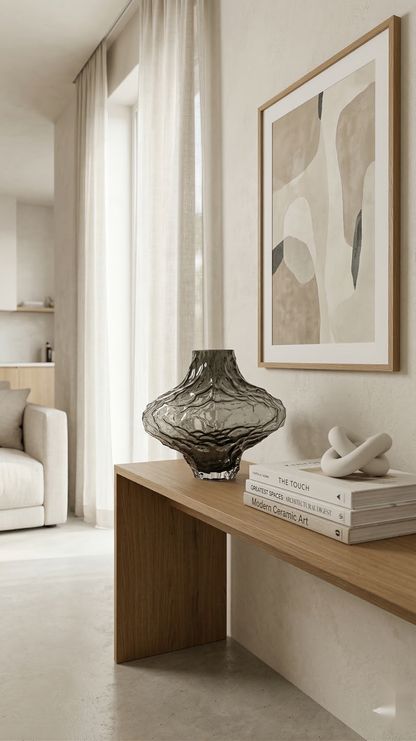 Rhapsody Smoky Glass Vase