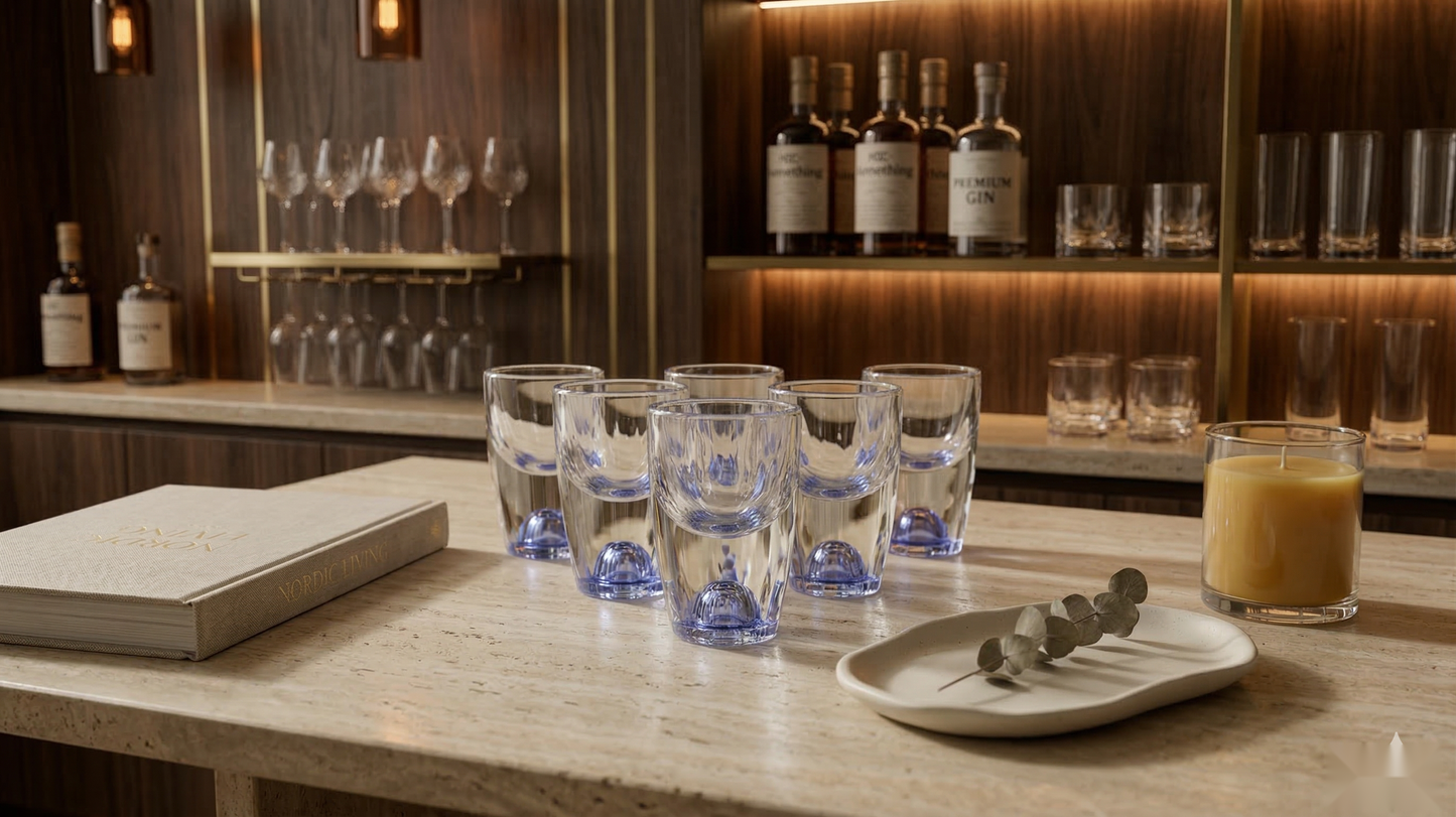 The Blue Dot Shot Glasses
