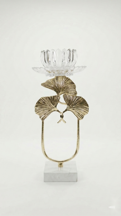 Crystal Lotus Candlestand