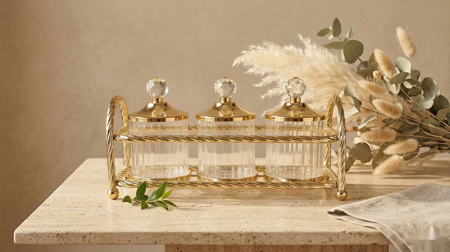 Fluted Canister Set