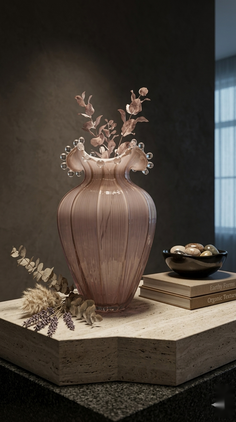 Rose Glass Vase