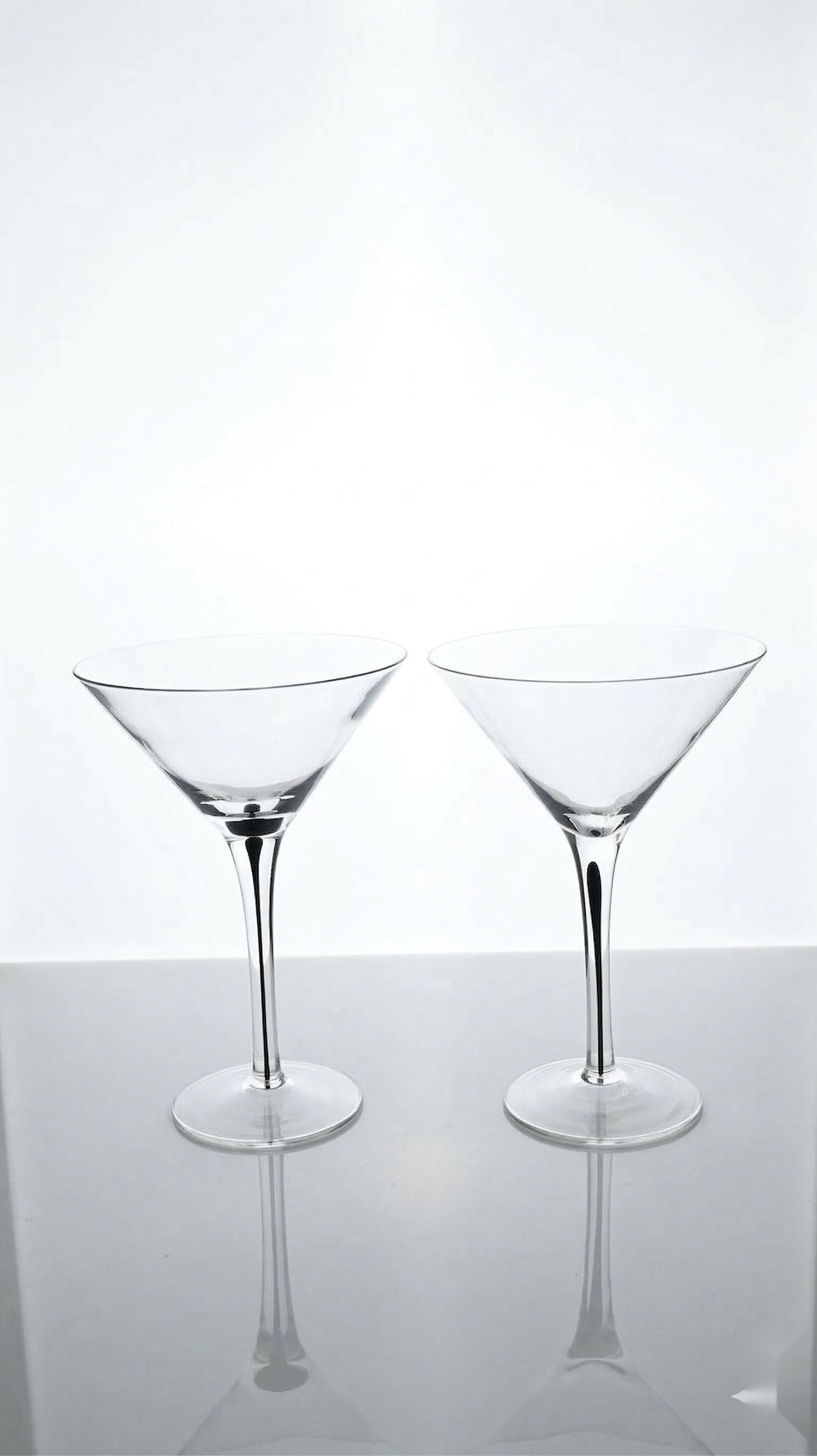 The Midnight Martini Glasses