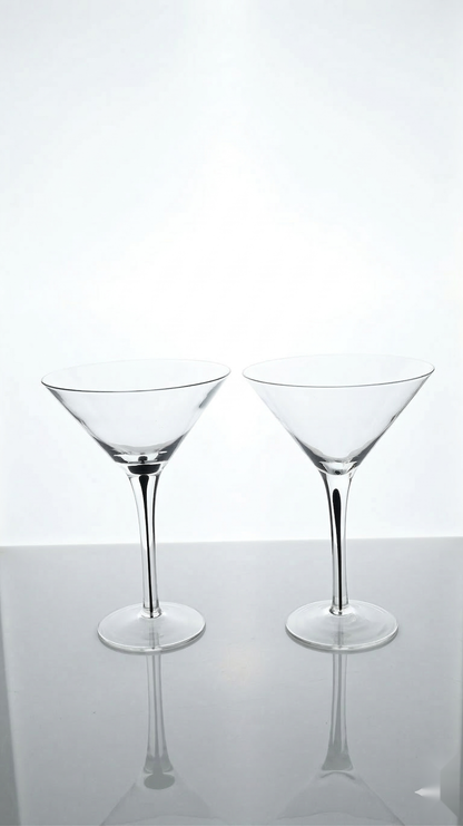 The Midnight Martini Glasses