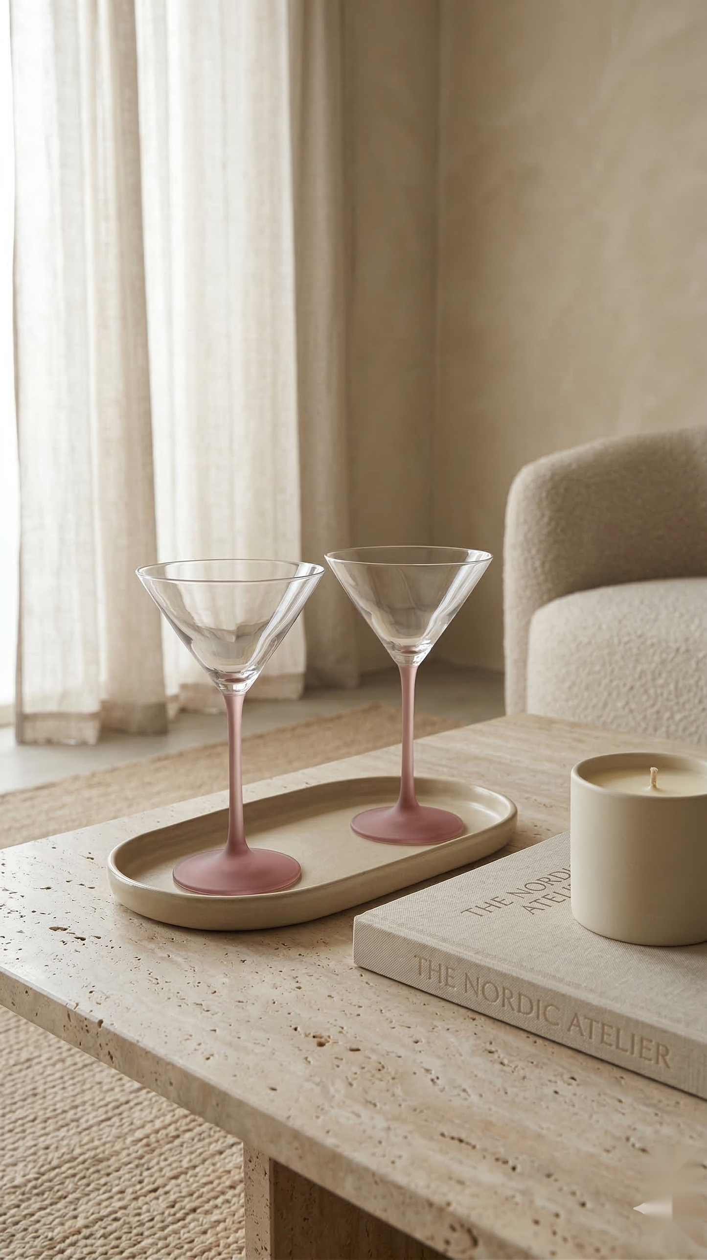 Blush Martini Glass Set