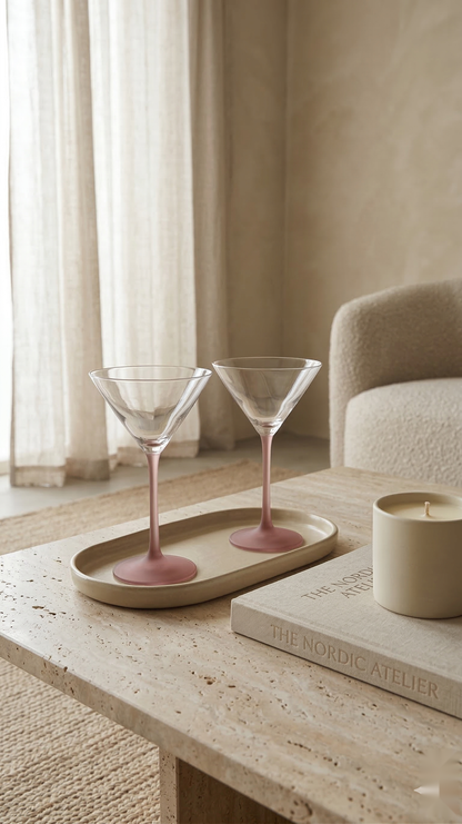 Blush Martini Glass Set