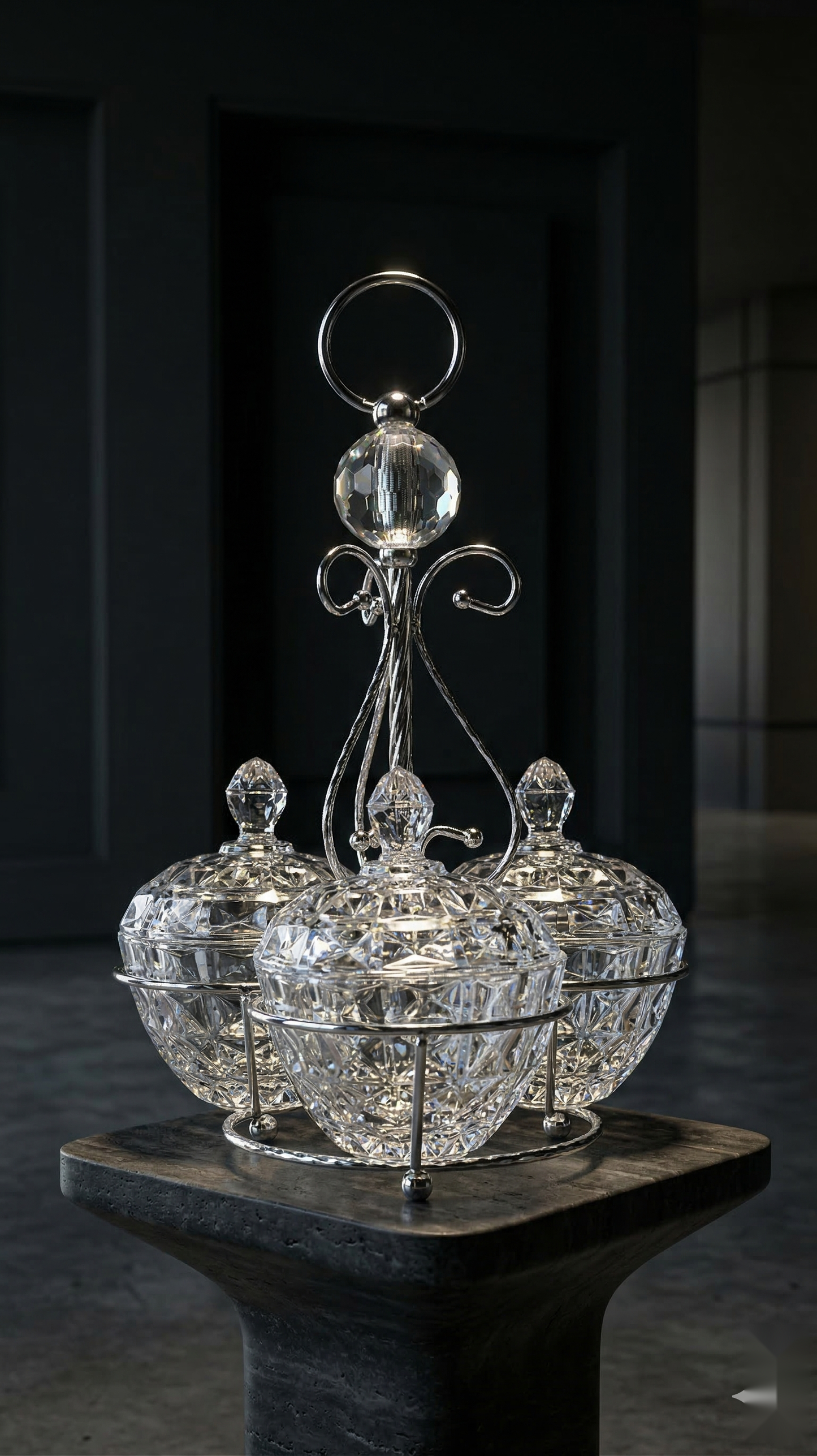 The Crystal Sphere Serving Stand