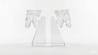 Knight Crystal Bookends