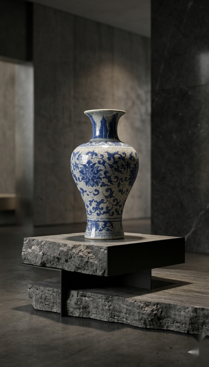 Indigo Porcelain vase