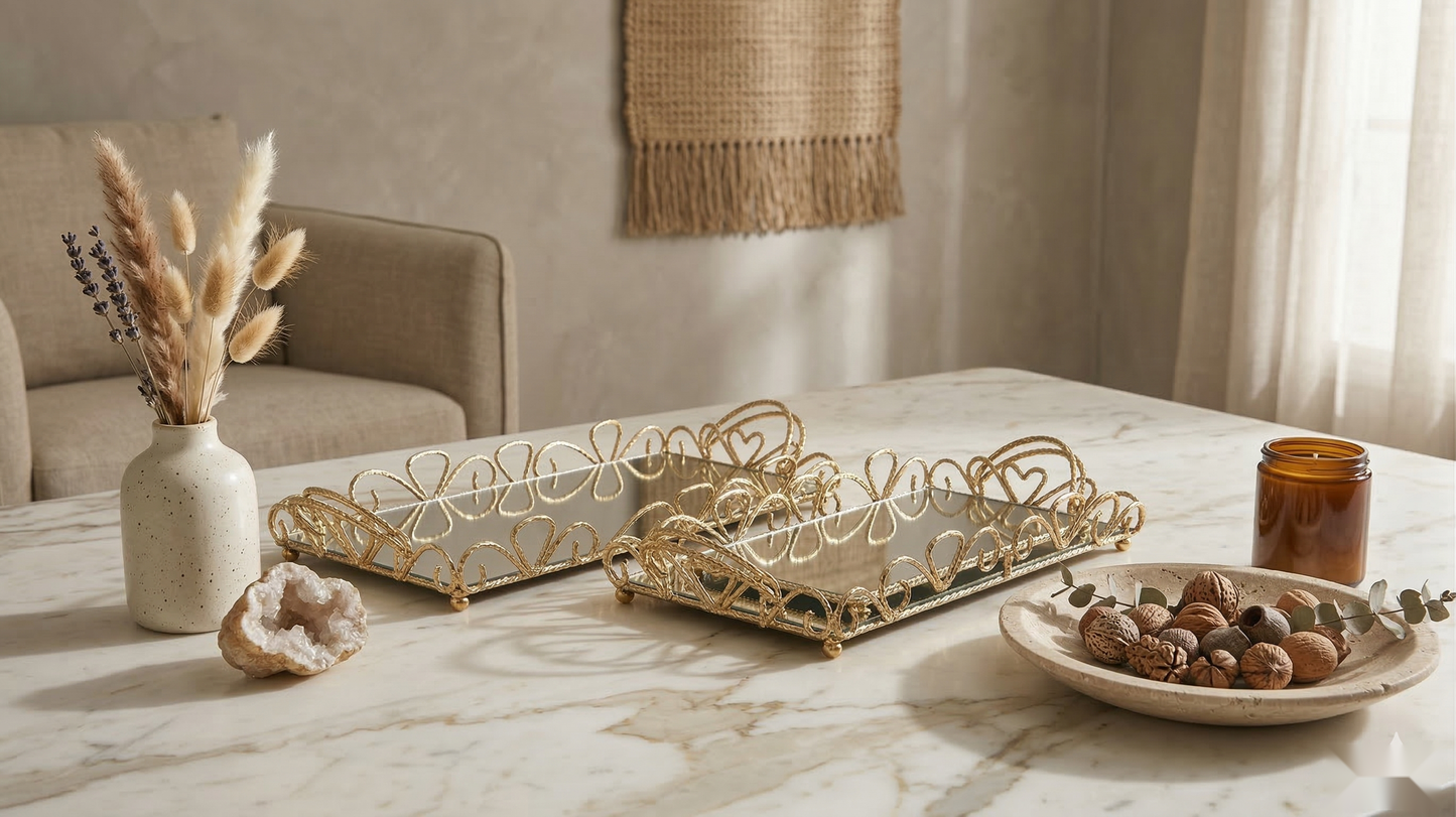 Versailles Mirror Tray Set