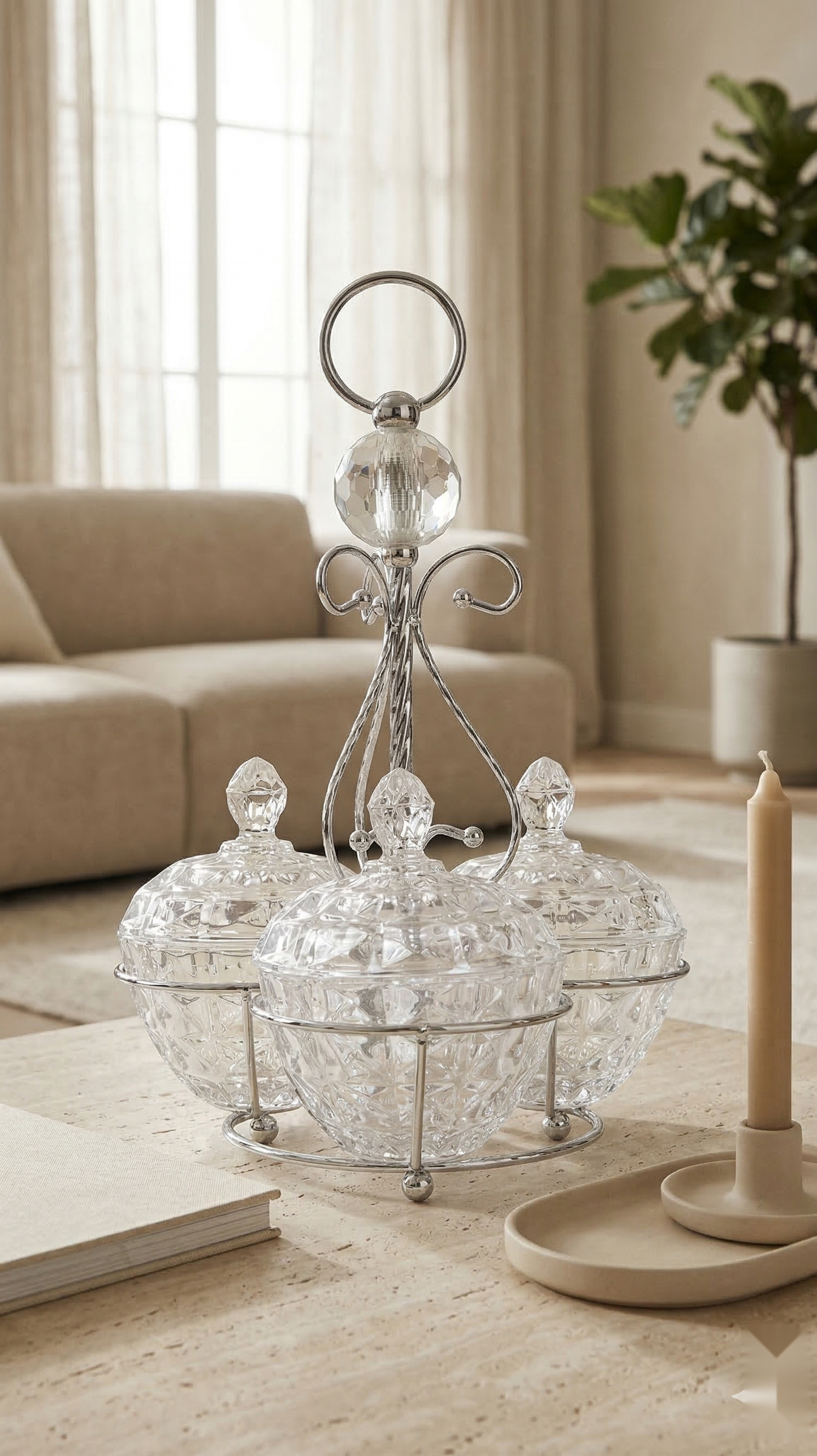 The Crystal Sphere Serving Stand