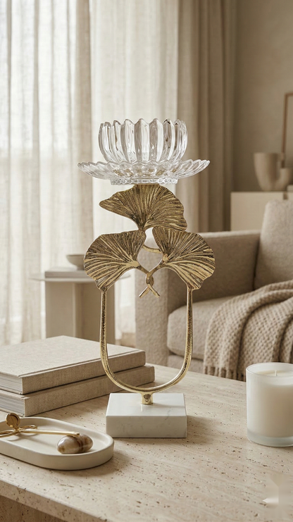 Crystal Lotus Candlestand
