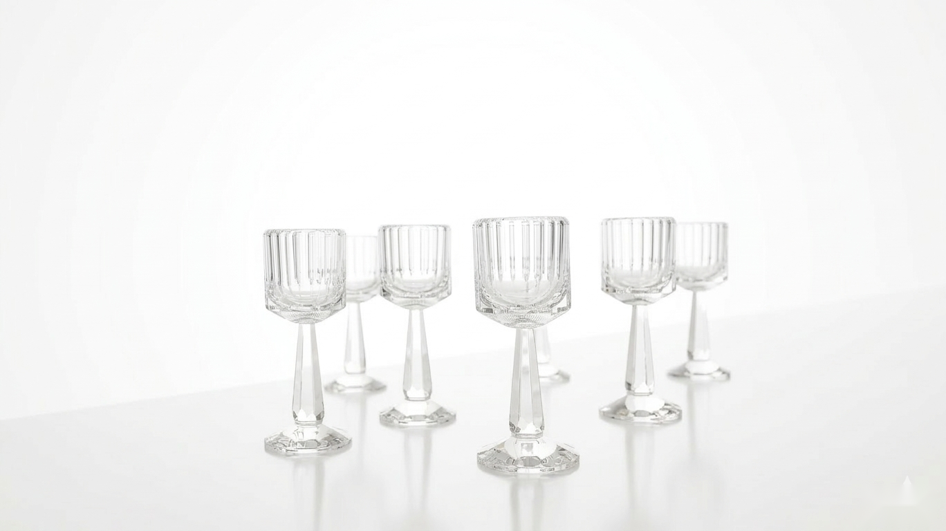 Empire Fluted short Stemware Set