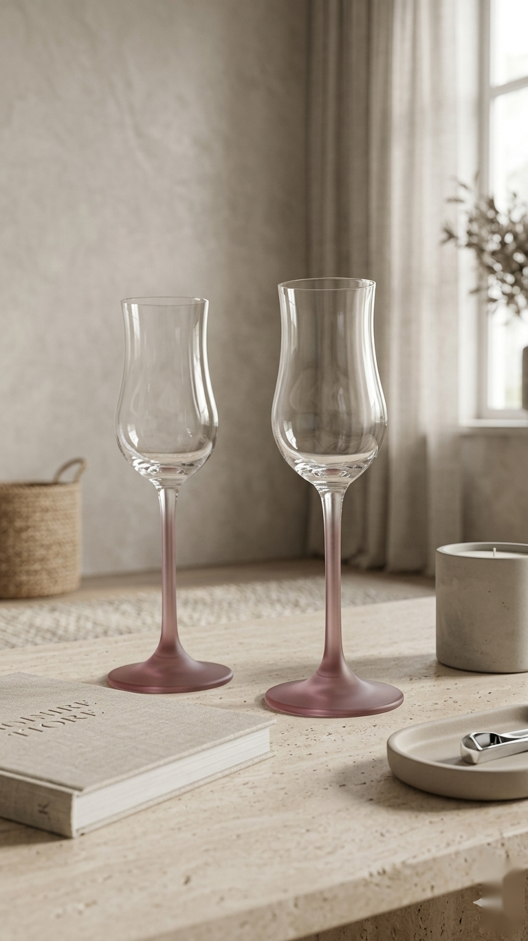Pink Mist Stemware Set