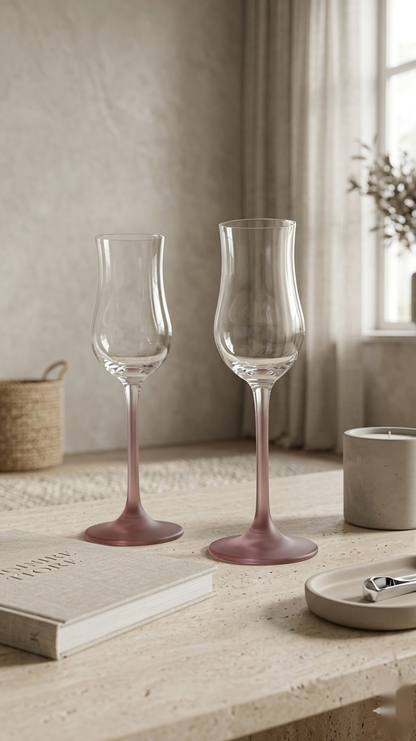 Pink Mist Stemware Set