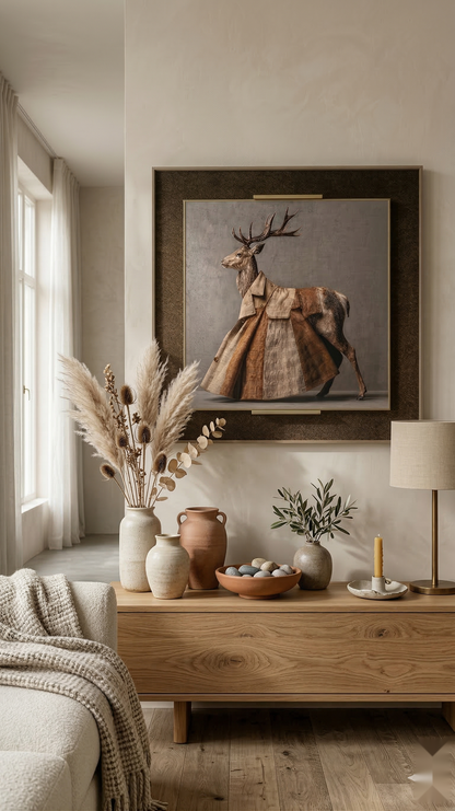 The Stag in Suede Wall Art