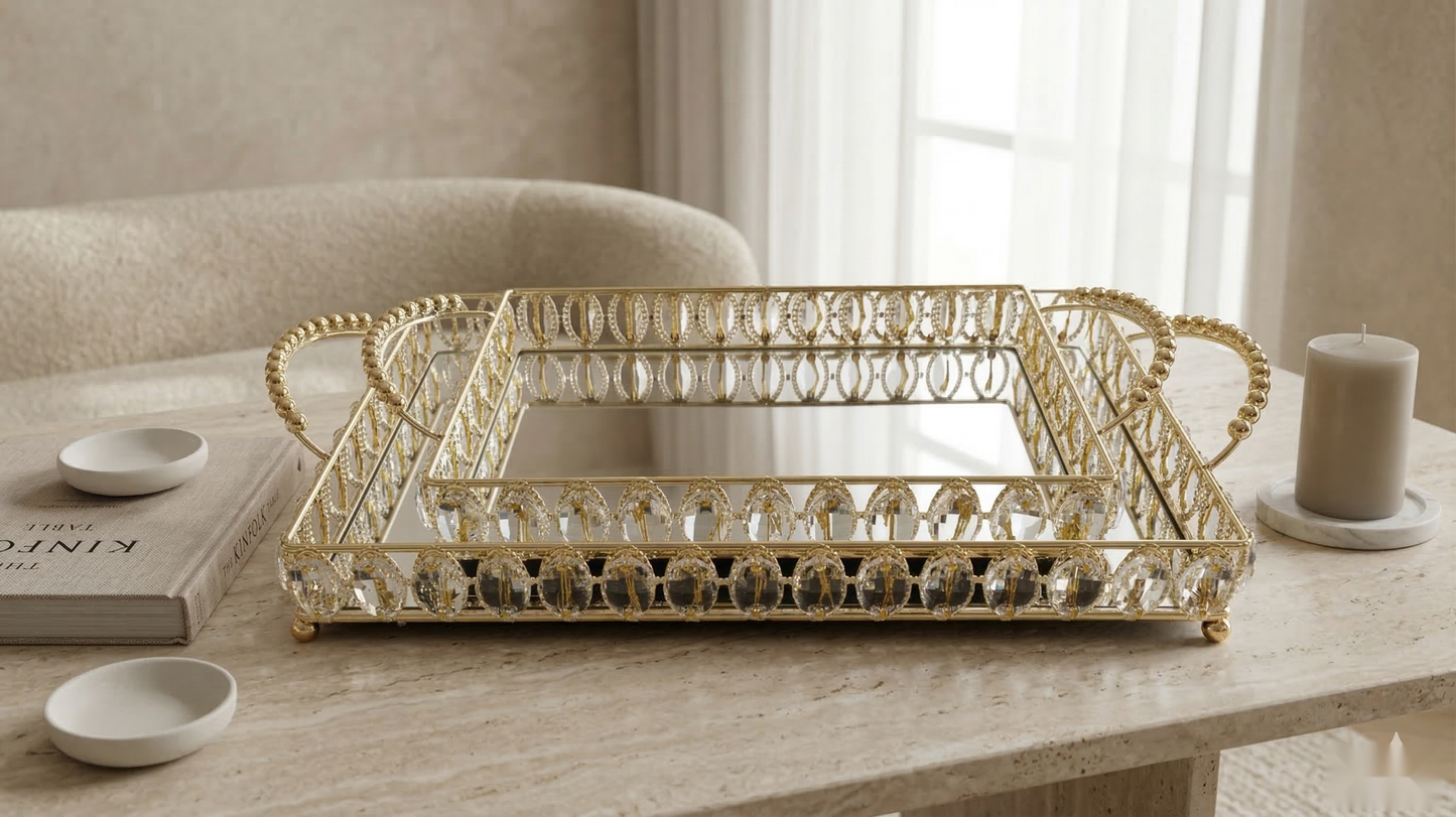 Sovereign Crystal Tray Set