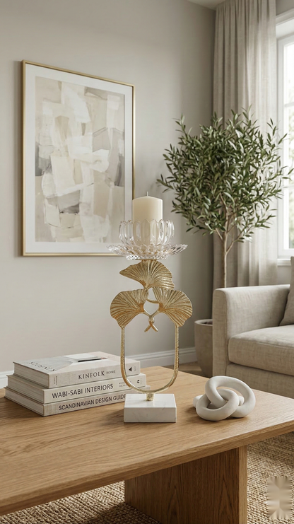 Crystal Lotus Candlestand
