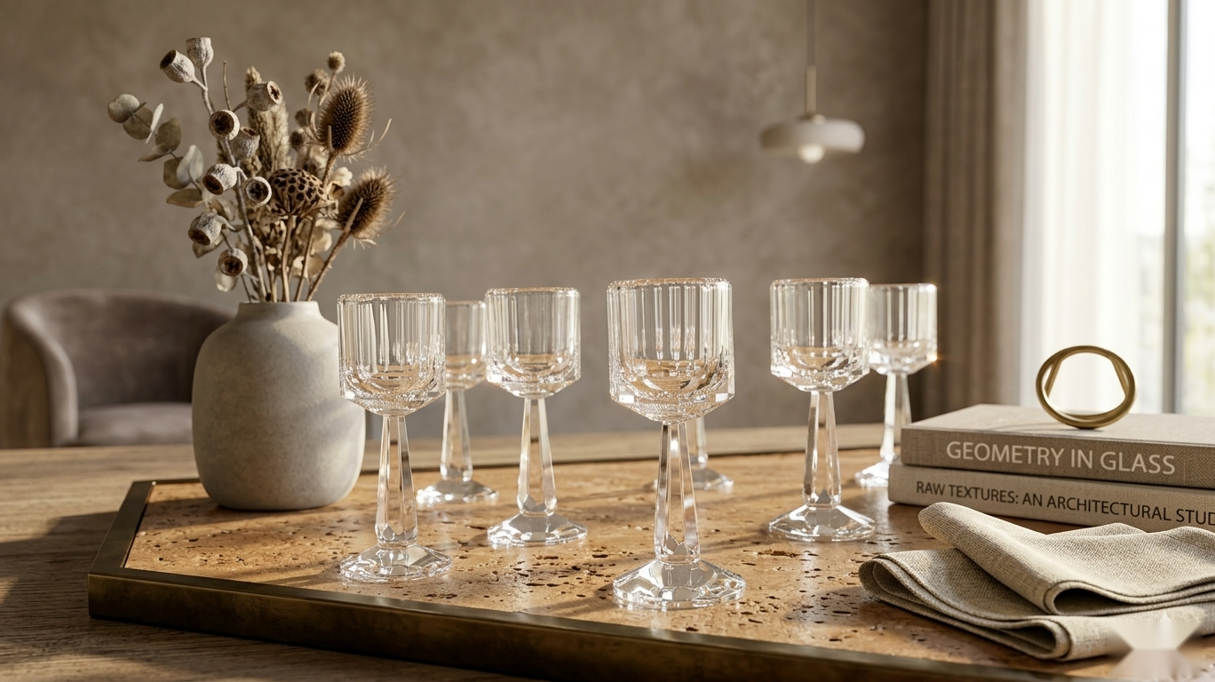 Empire Fluted short Stemware Set