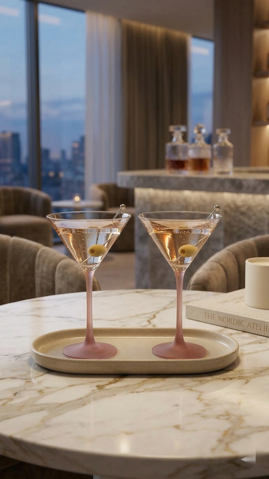 Blush Martini Glass Set