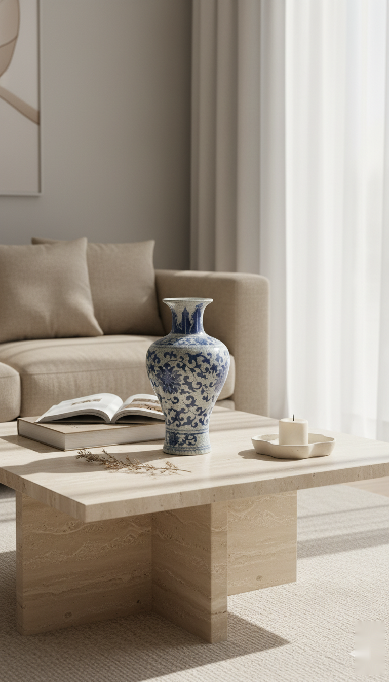 Indigo Porcelain vase