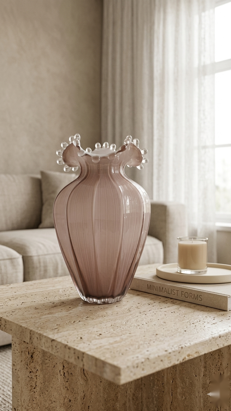 Rose Glass Vase