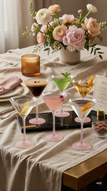 Blush Martini Glass Set