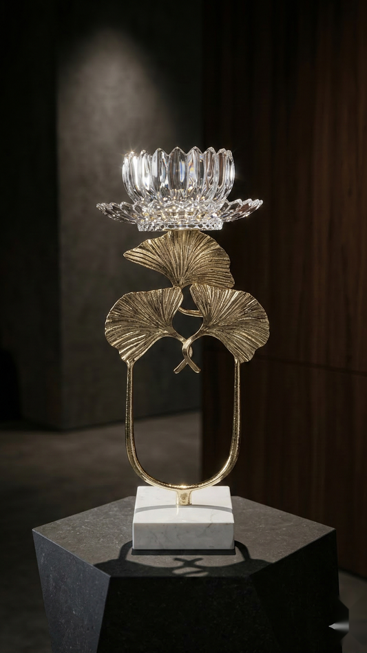 Crystal Lotus Candlestand