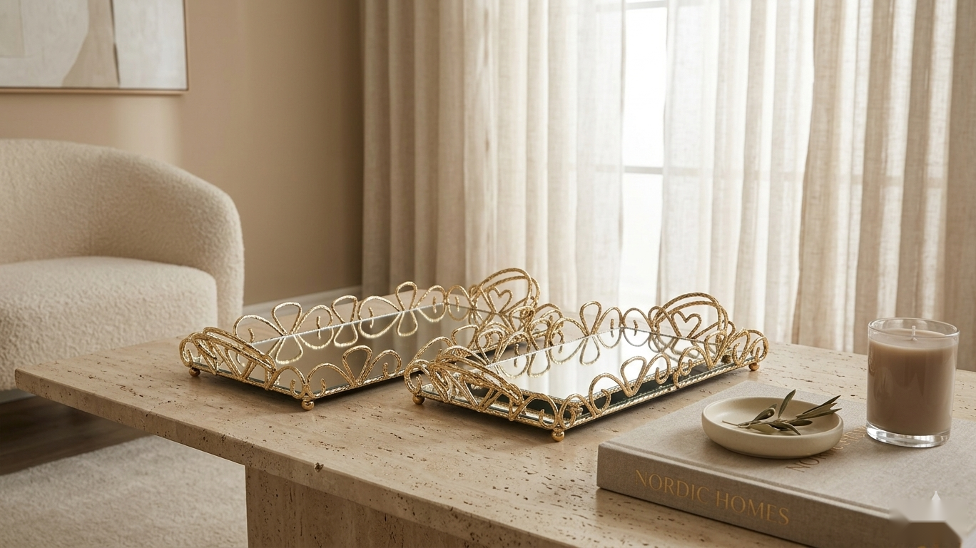 Versailles Mirror Tray Set