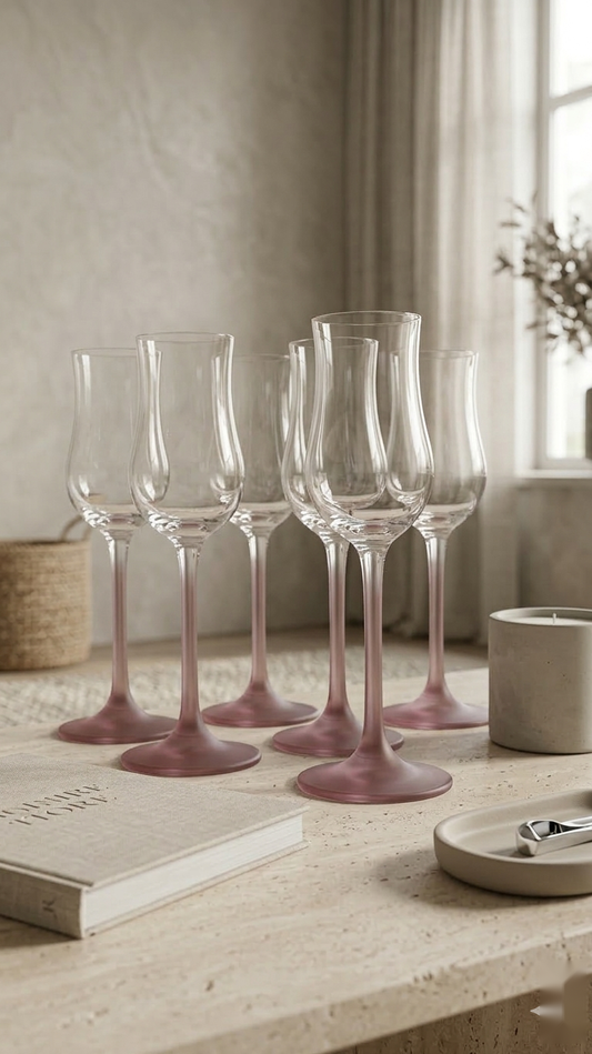 Pink Mist Stemware Set