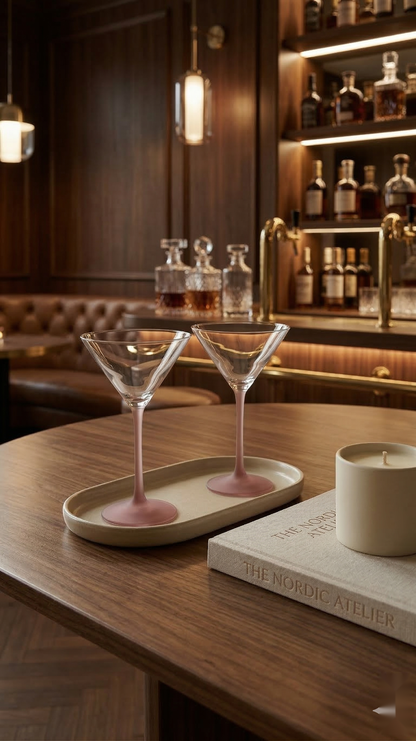 Blush Martini Glass Set