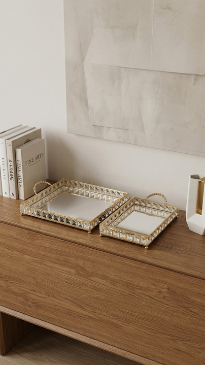 The Lumina Crystal Tray Set