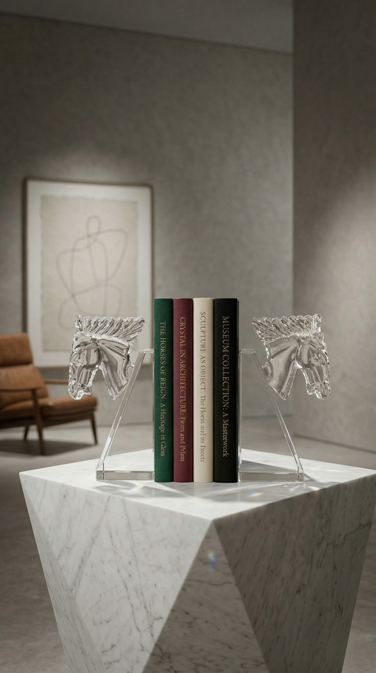 Knight Crystal Bookends