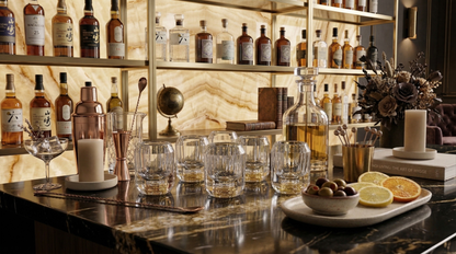 Gilded Base Vodka Glass Set